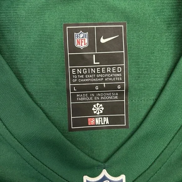 Nike New York Jets Football Jersey NFL #2 Wilson Men's Size L - Large - NWT $130 - Picture 10 of 16